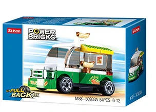 Sluban Power Bricks M38-B0933A Natahovací Hotdog vůz