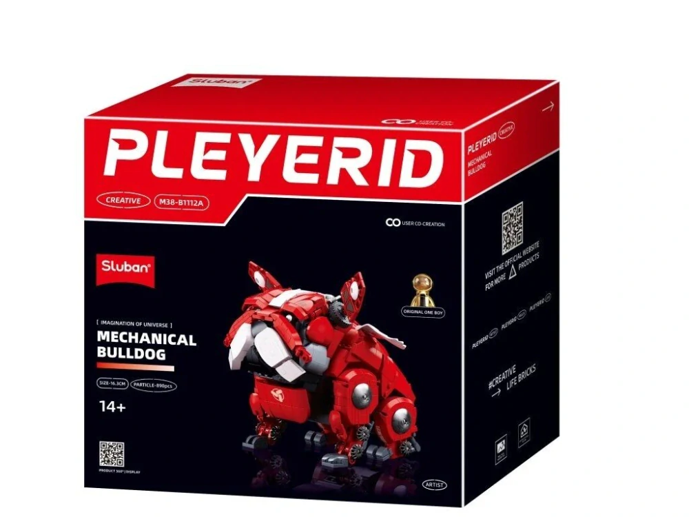 Sluban Pleyerid M38-B1112A Mechanický buldoček červený