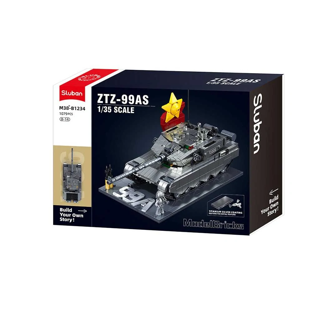 Sluban Model Bricks M38-B1234 Tank ZTS-99AS v měřítku 1:35