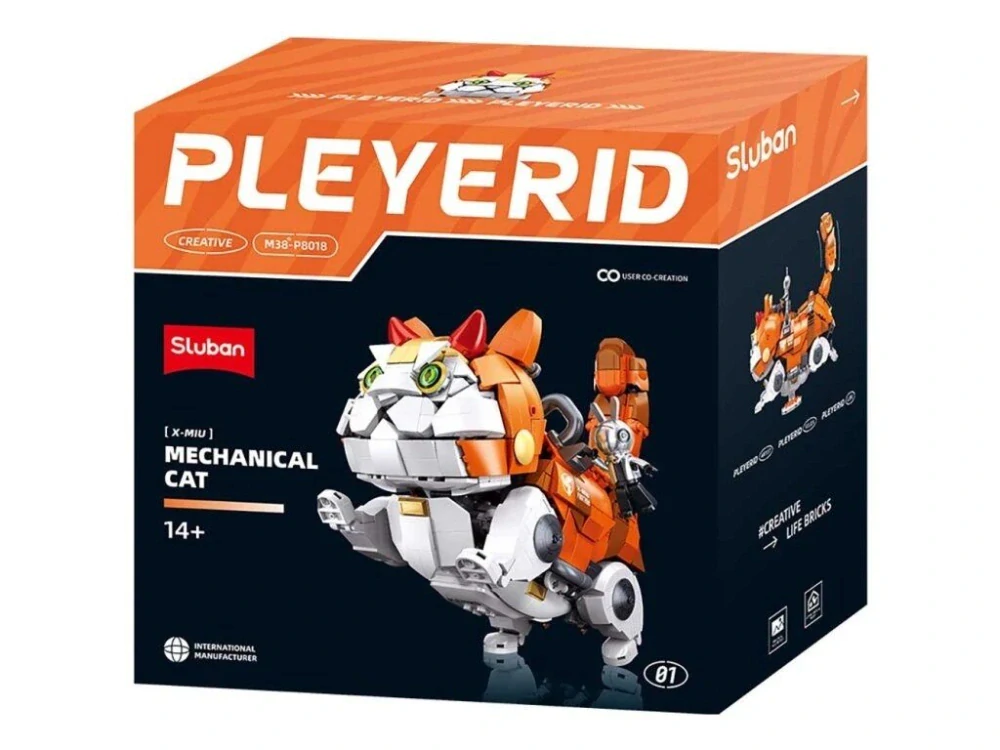 Sluban Pleyerid M38-P8018 Mechanická kočka oranžová