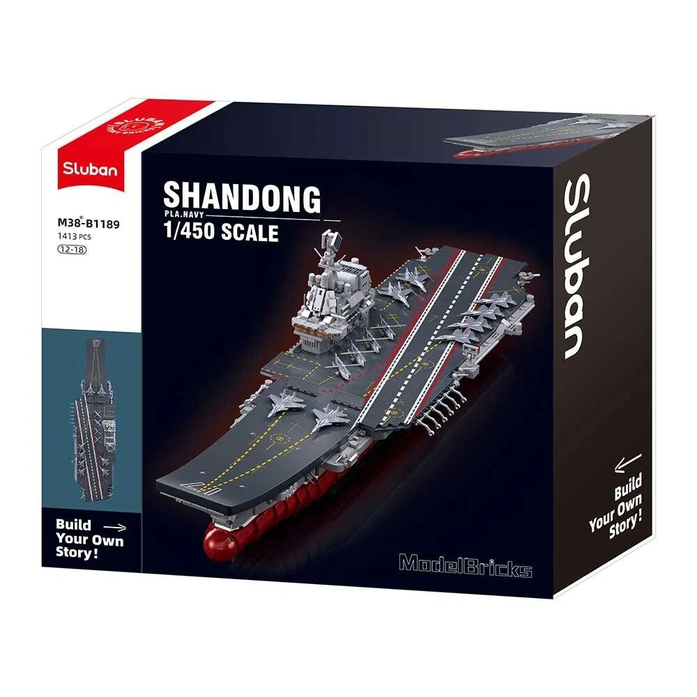 Sluban Model Bricks M38-B1189 Letadlová loď Shandong