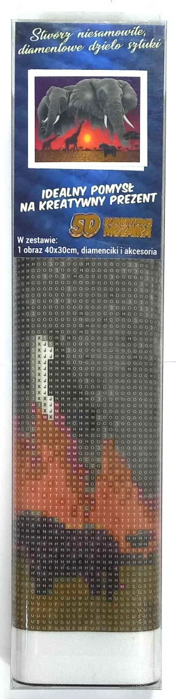 NORIMPEX Diamantové malování Sloni na savaně 30x40cm