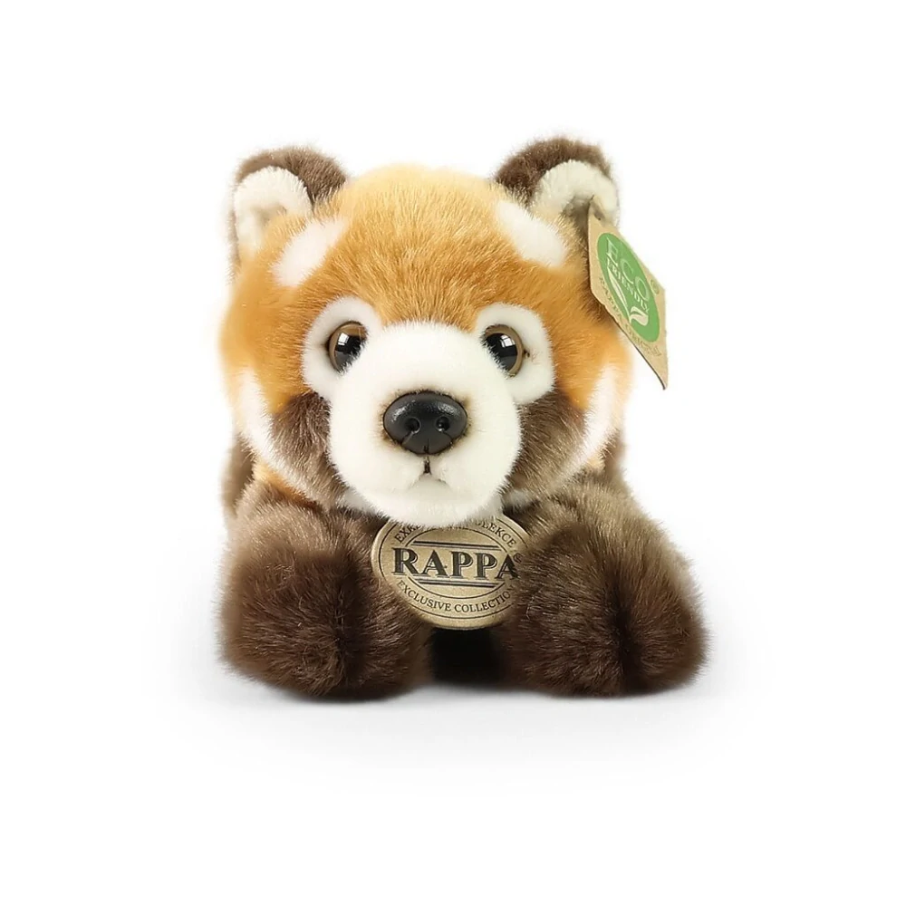 Rappa Plyšová panda červená ležící 20 cm ECO-FRIENDLY
