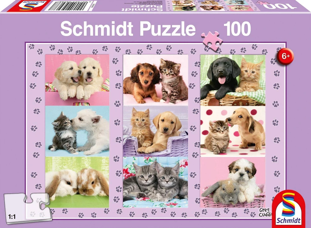 SCHMIDT Puzzle Moji zvířecí přátelé 100 dílků