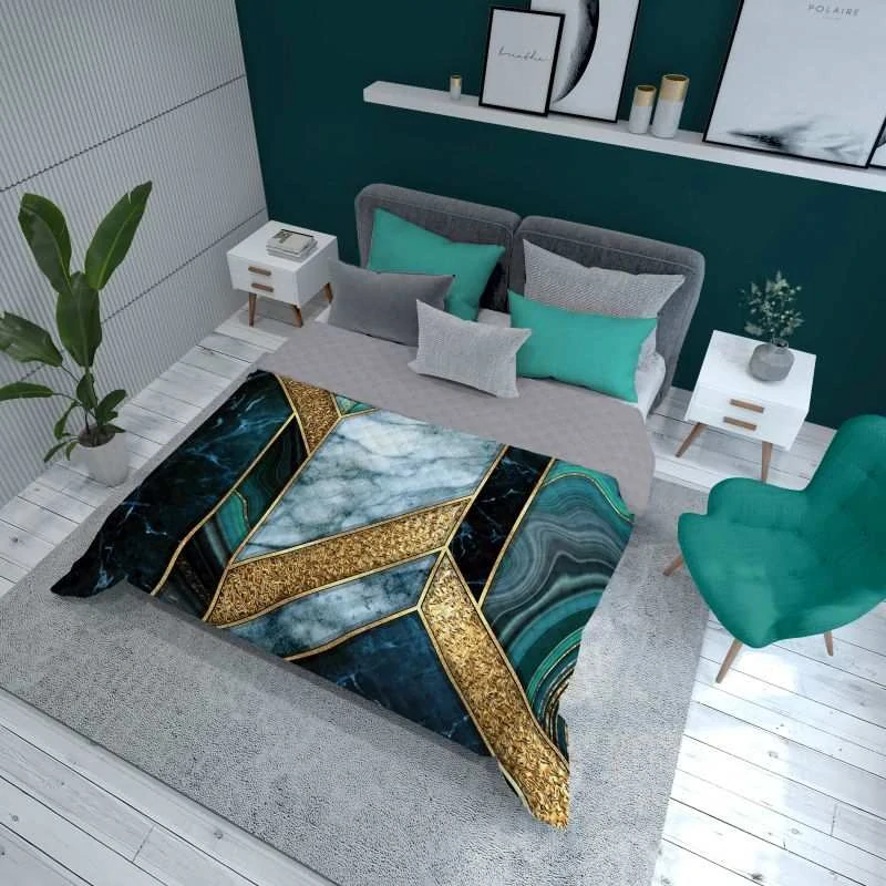 DETEXPOL Přehoz na postel Minerál gold  Polyester, 170/210 cm