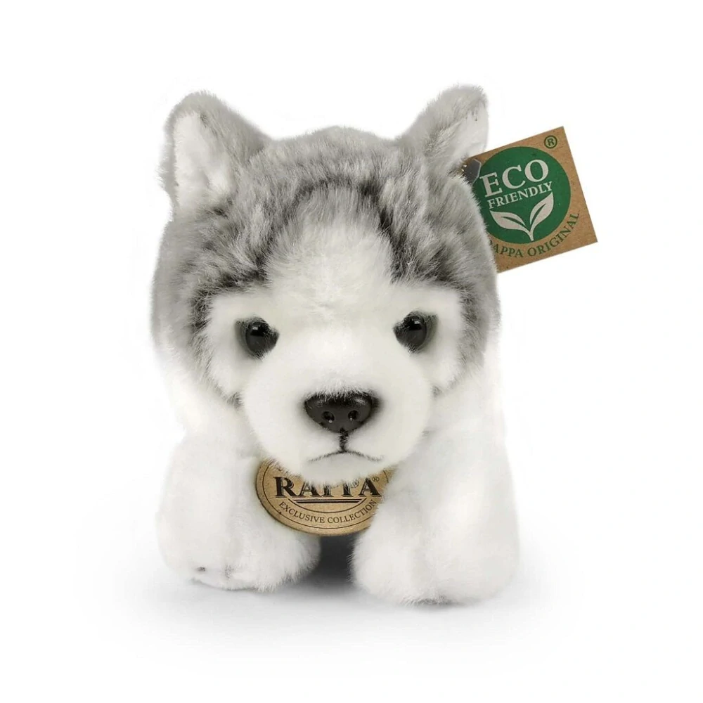 Rappa Plyšový pes husky ležící 20 cm ECO-FRIENDLY