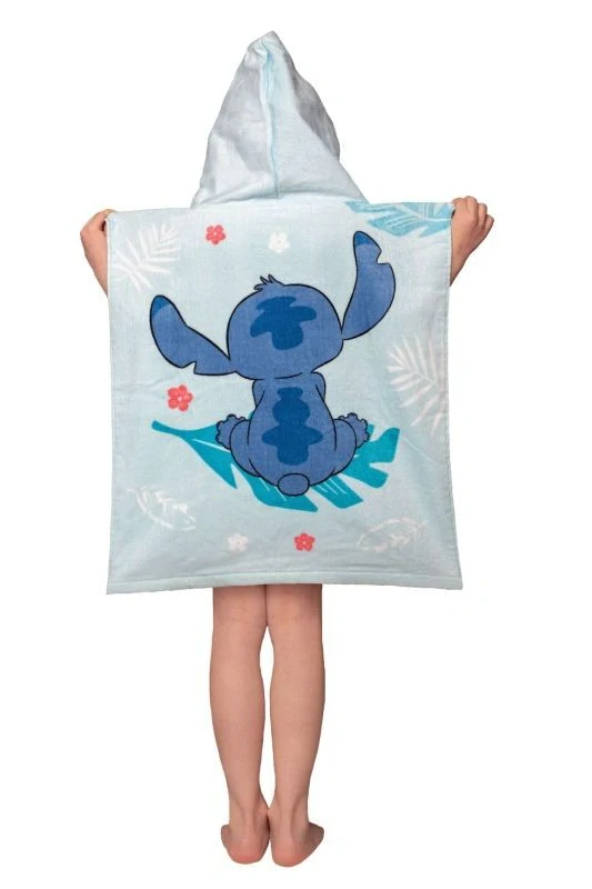 JERRY FABRICS Pončo Lilo and Stitch Blue Bavlna - Froté, 50/115 cm