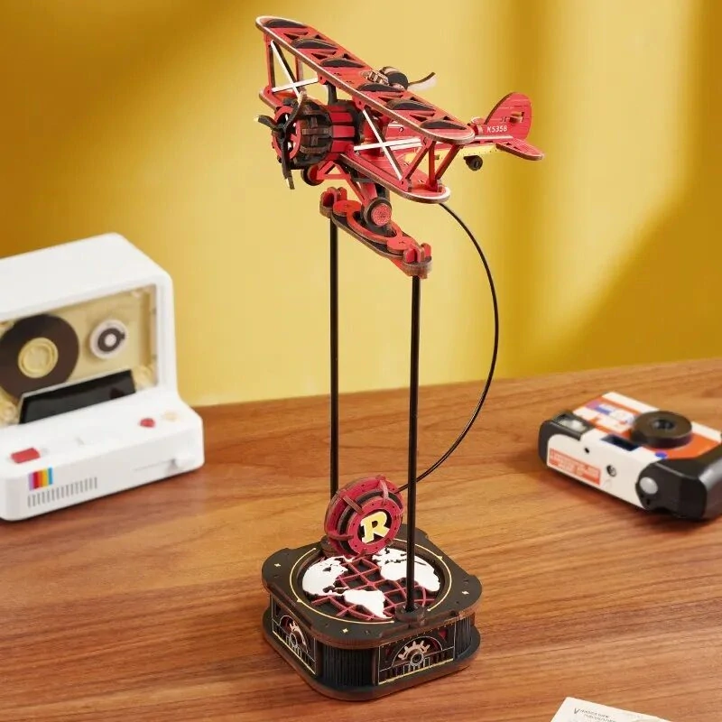 RoboTime 3D mechanická skládačka Dvojplošník s kyvadlem