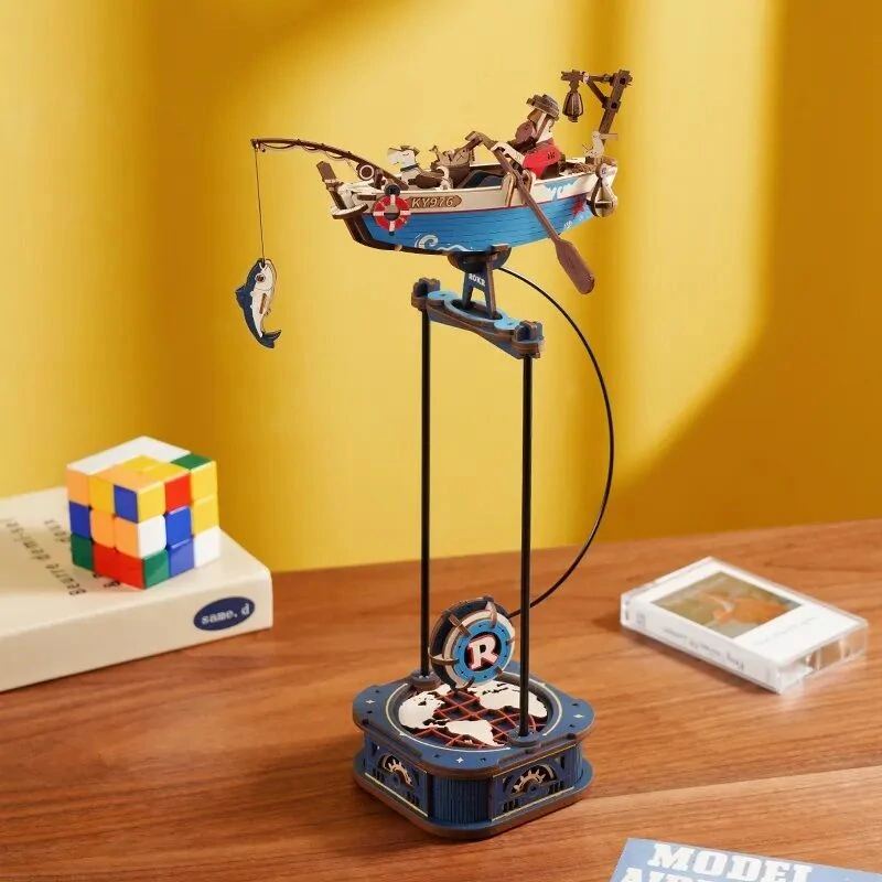 RoboTime 3D mechanická skládačka Rybářská loď s kyvadlem
