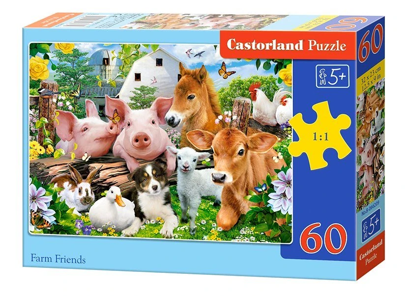 CASTORLAND Puzzle Přátelé na farmě 60 dílků