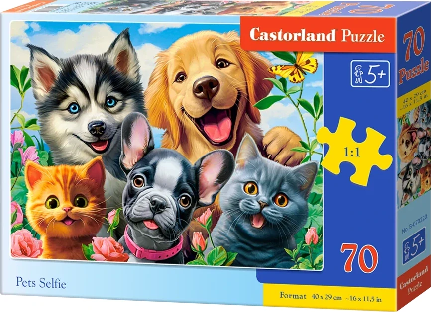 CASTORLAND Puzzle Zvířecí selfie 70 dílků