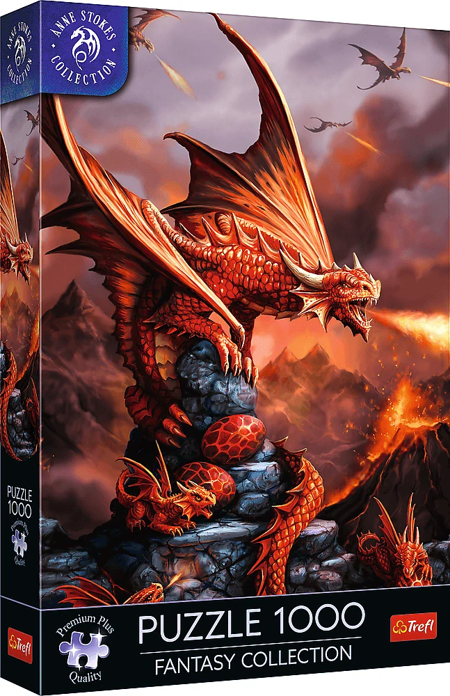 TREFL Puzzle Kolekce Anne Stokes: Premium Plus Fantasy Collection: Ohnivý drak 1000 dílků