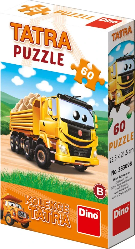 DINO Puzzle Tatra Auta: Žlutý náklaďák 60 dílků