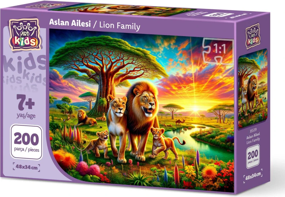 ART PUZZLE Puzzle Lví rodinka 200 dílků