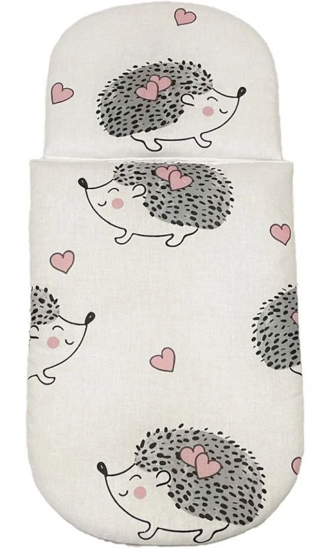 SDS Peřinky do kočárku pro panenky Ježeček Bavlna, výplň: Polyester, 1x 27x40 cm / 25x20 cm