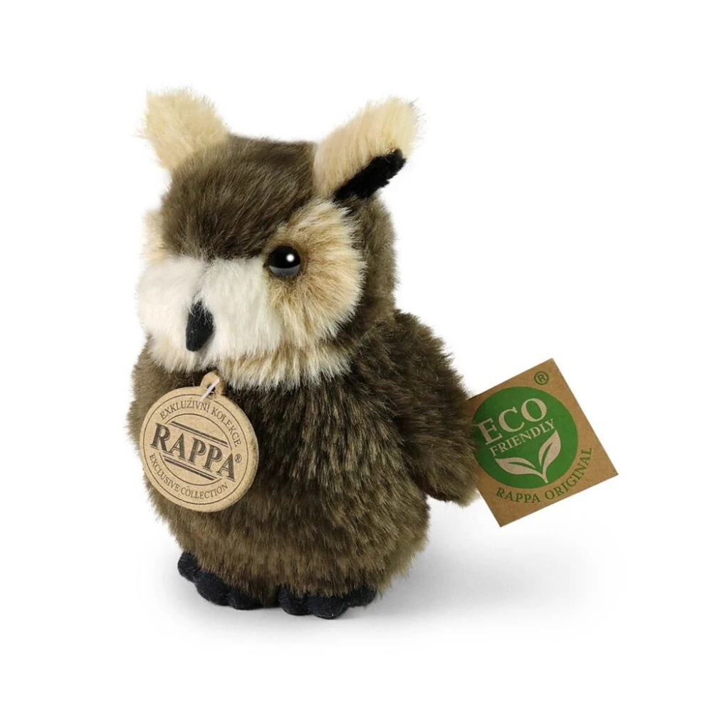 Rappa Plyšový pták sova/výr 13 cm ECO-FRIENDLY