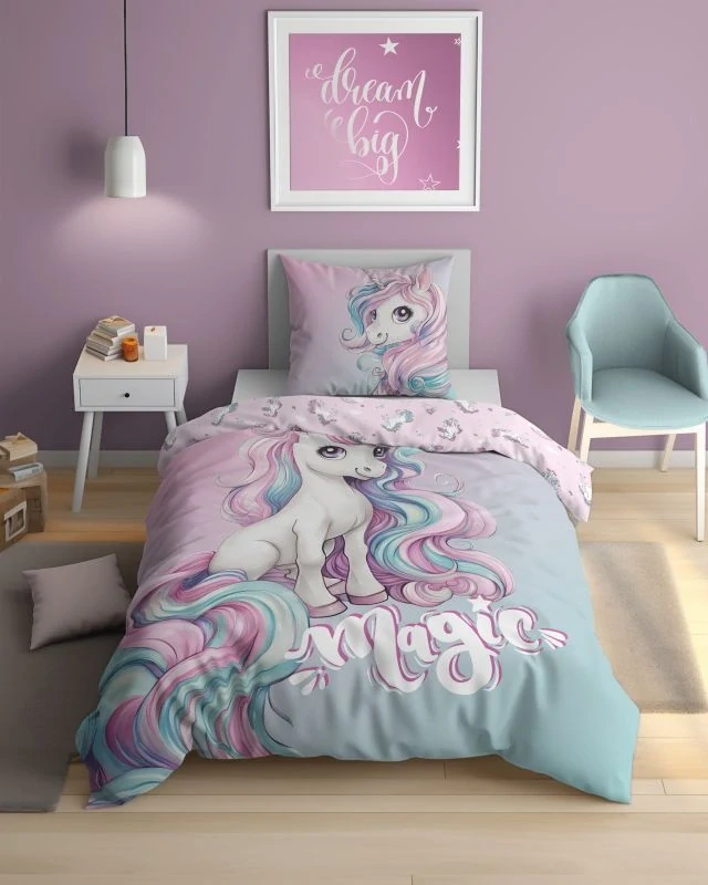 Detexpol Povlečení Jednorožec magic Bavlna, 140/200, 70/80 cm