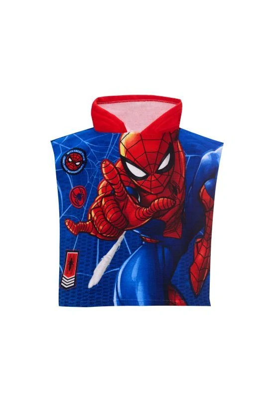 FARO Pončo Spiderman blue micro Polyester - mikrovlákno, 50/100