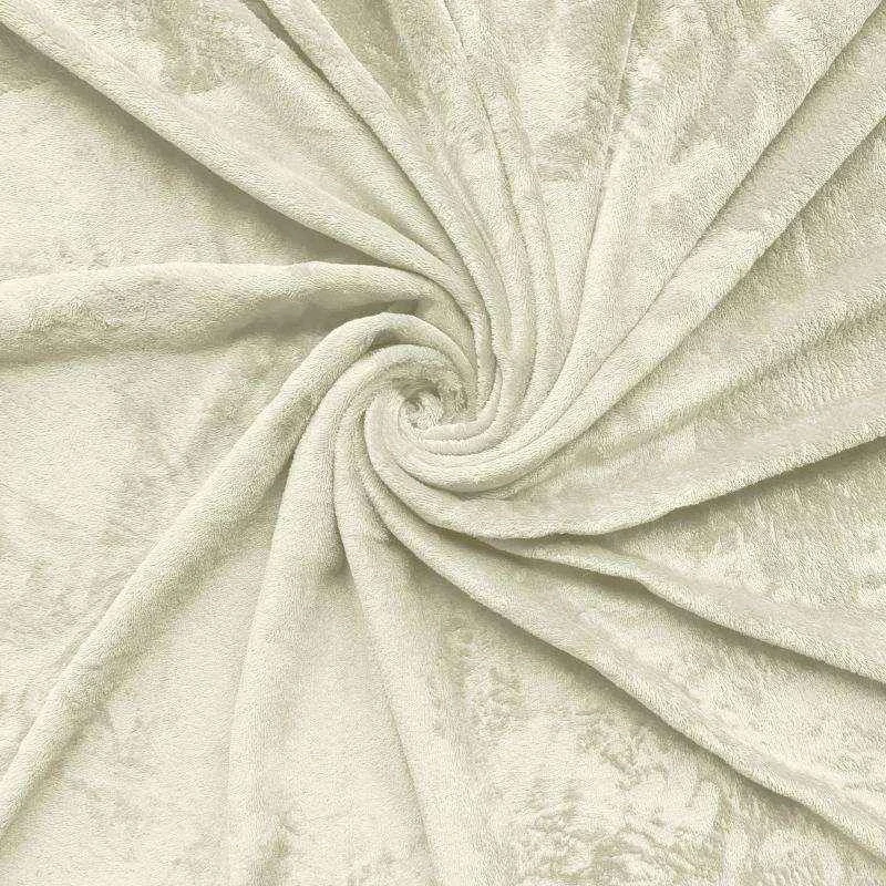 FARO Deka mikroplyš super soft krémová Polyester, 150/200 cm