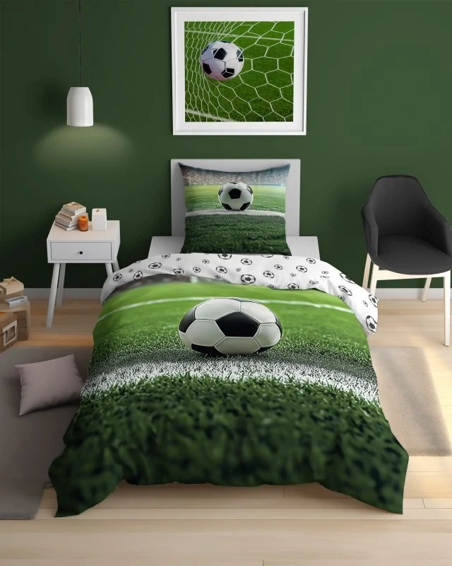 DETEXPOL Povlečení Fotbal Bavlna, 140/200, 70/80 cm