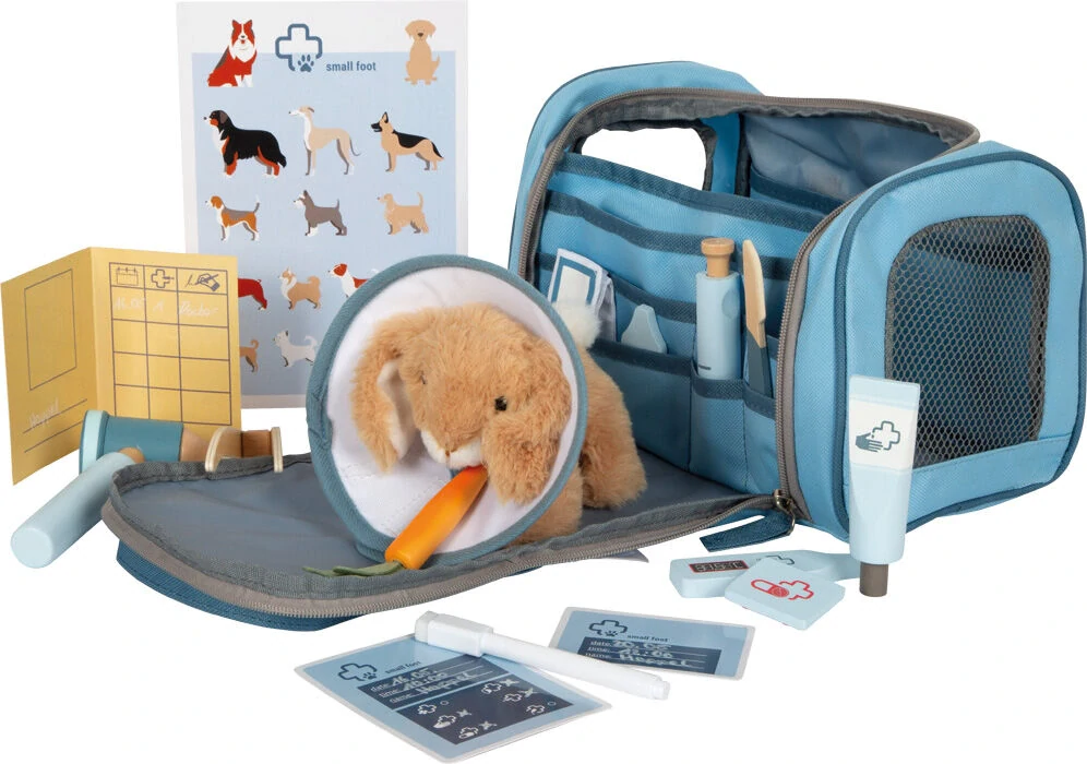 small foot Plyšový králíček s pečovatelskou veterinární sadou