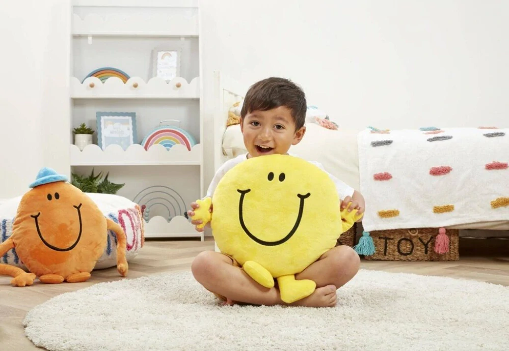 Rainbow Mr. Men Mr. Happy Velký polštář