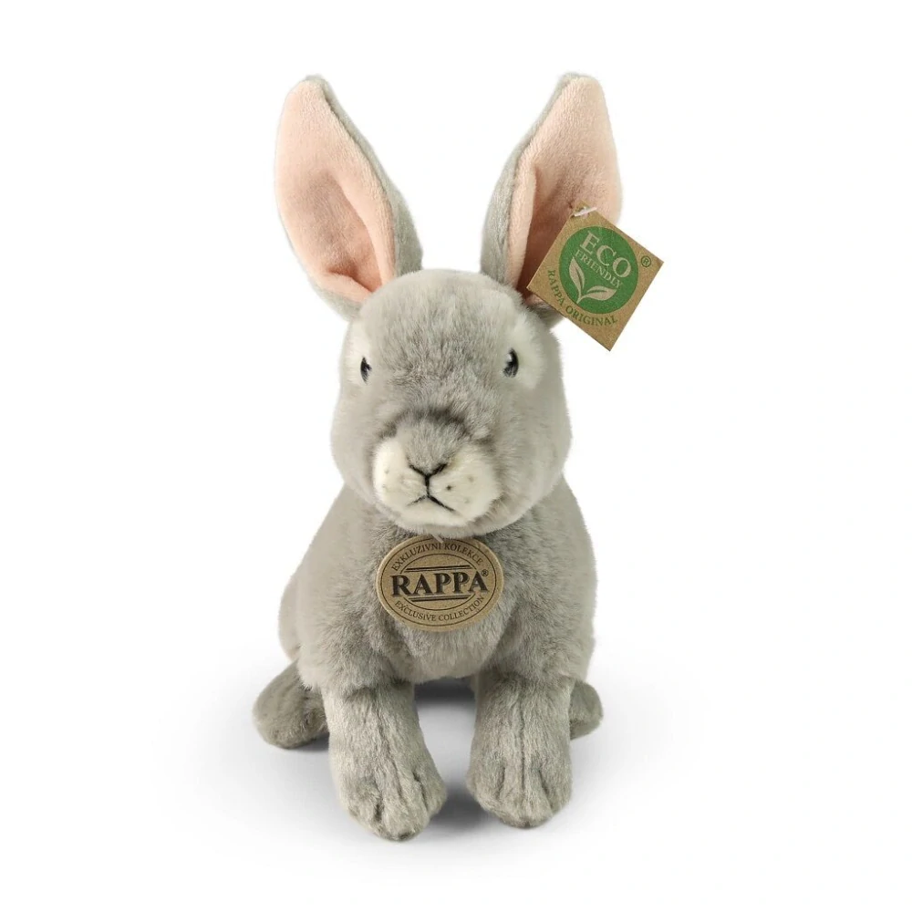 Rappa Plyšový králík šedý 23 cm SOFT COLLECTION, ECO-FRIENDLY