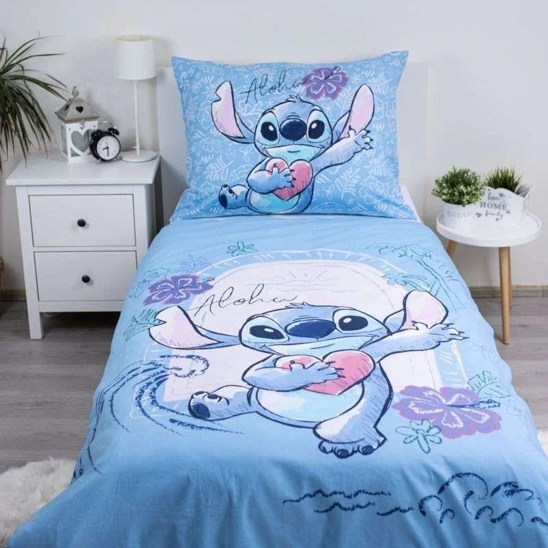 JERRY FABRICS Povlečení Lilo and Stitch Wave Bavlna, 140/200, 70/90 cm