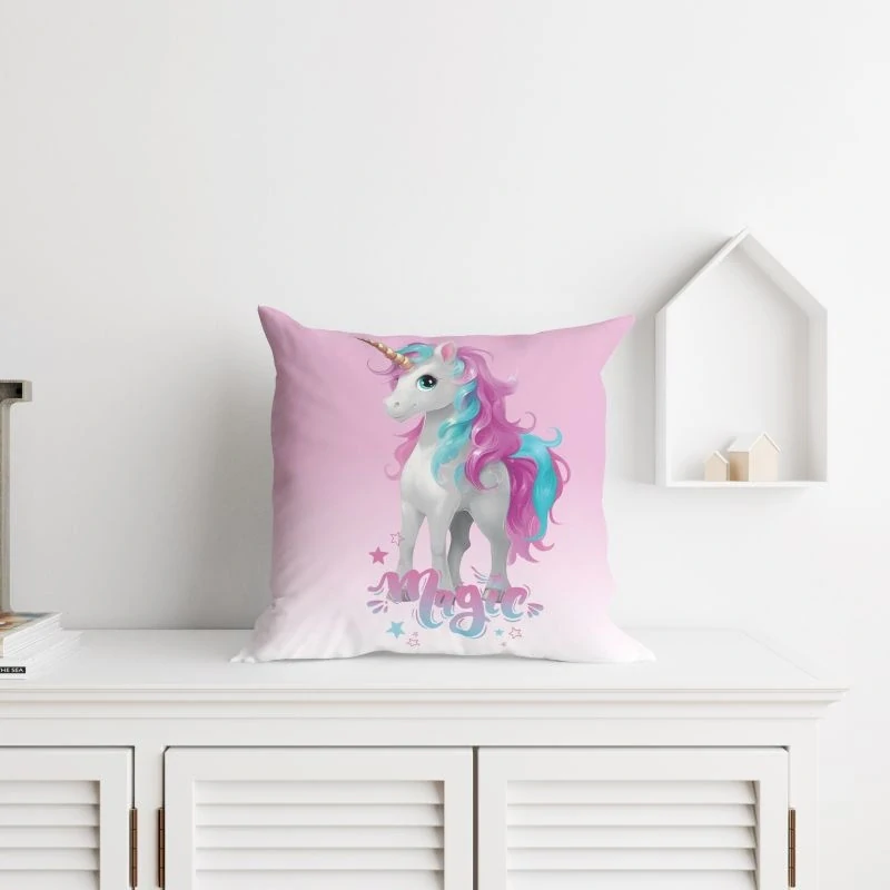 DETEXPOL Povlak na polštářek Jednorožec Magic micro  Polyester, 40/40 cm