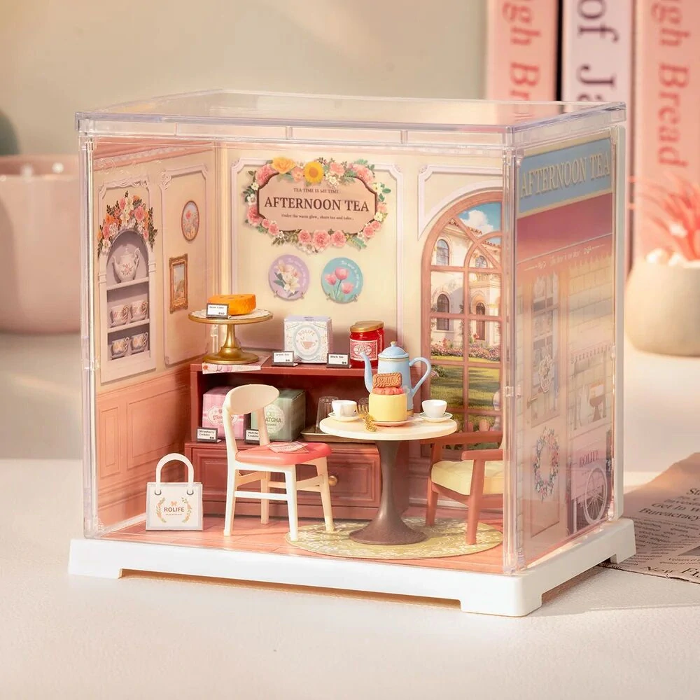 RoboTime 3D dřevěná skládačka Miniatura domečku mini Medová čajovna