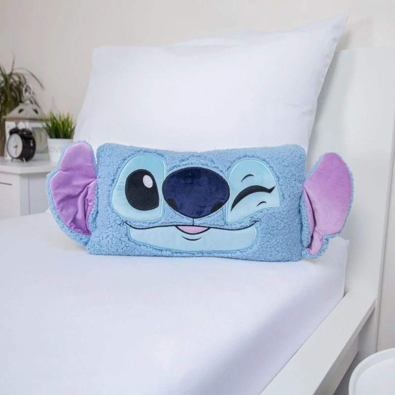 JERRY FABRICS Tvarovaný mikroplyšový polštářek Lilo and Stitch Blink Polyester, 45x27 cm