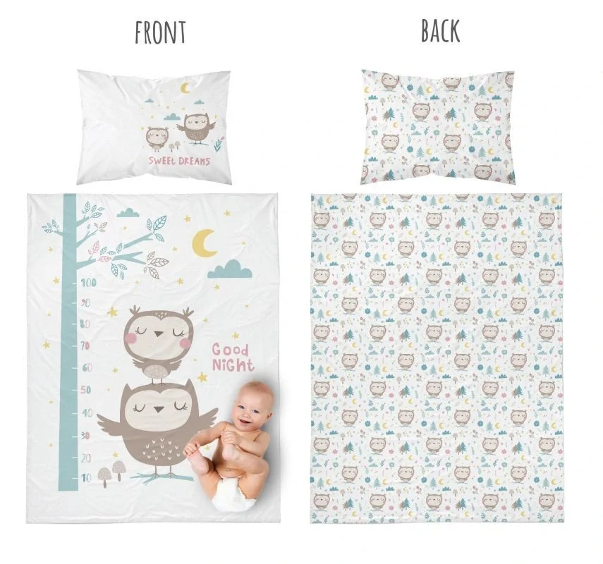 DETEXPOL Bambusové povlečení do postýlky Sovy hnědé  Bavlna, Bambus, 100/135, 40/60 cm