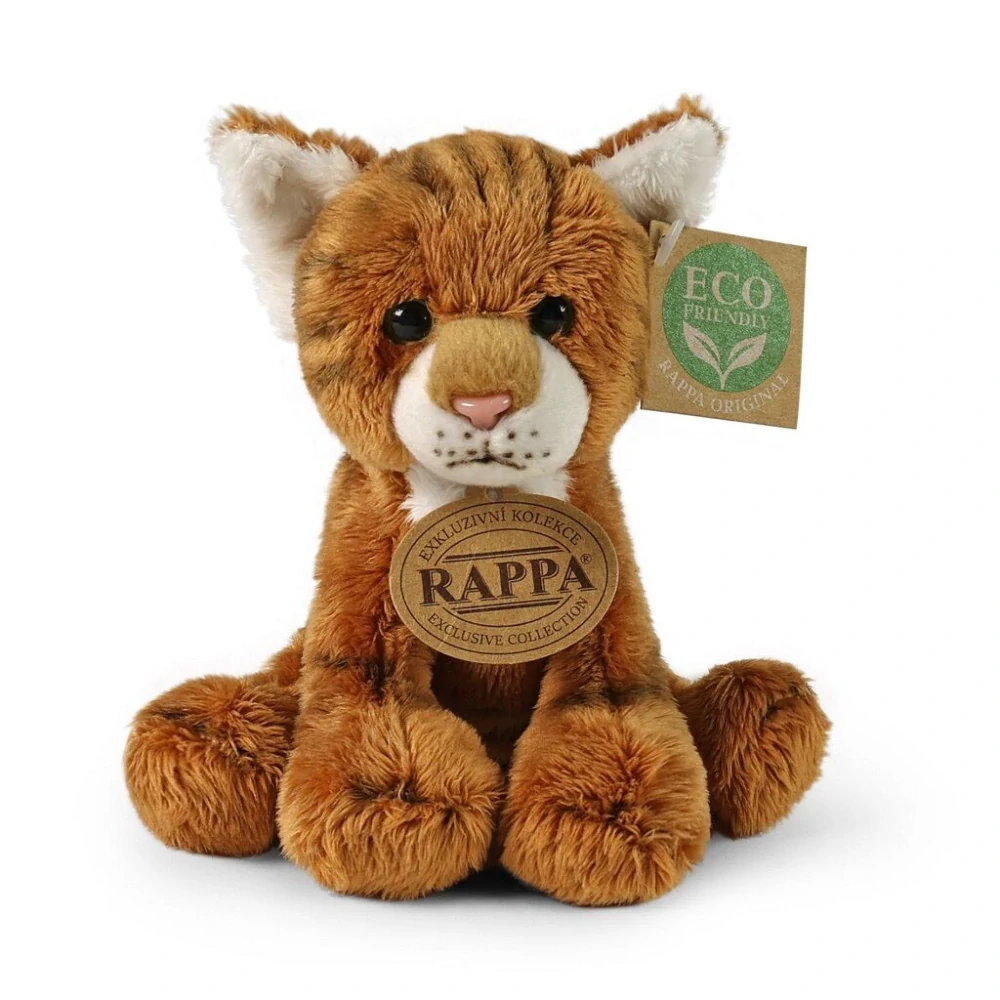 Rappa Plyšová kočka sedící zrzavá 14 cm ECO-FRIENDLY