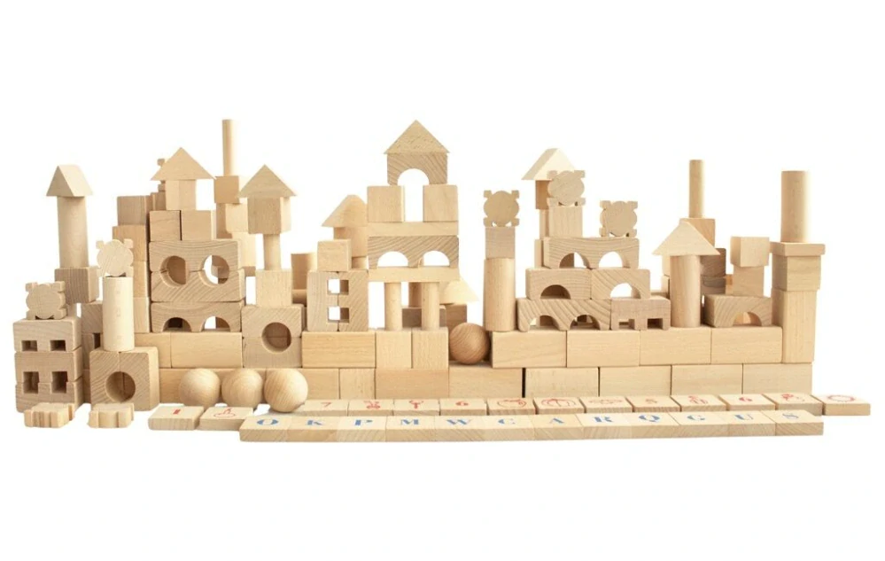 2Kids Toys Kostky přírodní XL 220 ks