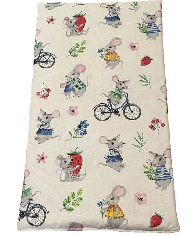 SDS Matrace do postýlky pro panenky Veselé myšky  Bavlna, výplň: Polyester, 50/28 cm