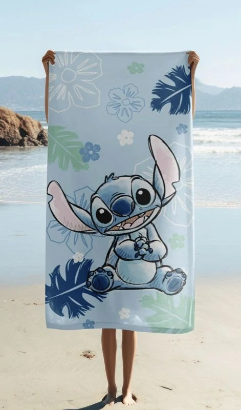 JERRY FABRICS Osuška Lilo and Stitch Ohana blue  Bavlna - Froté, 70/140 cm