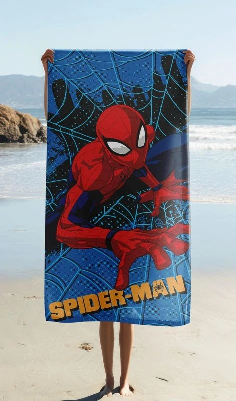 JERRY FABRICS Osuška Micro Spiderman Blue 05 Polyester, 70/140 cm
