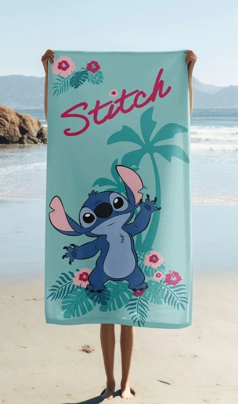 JERRY FABRICS Osuška Micro Lilo and Stitch Hawaii  Polyester, 70/140 cm
