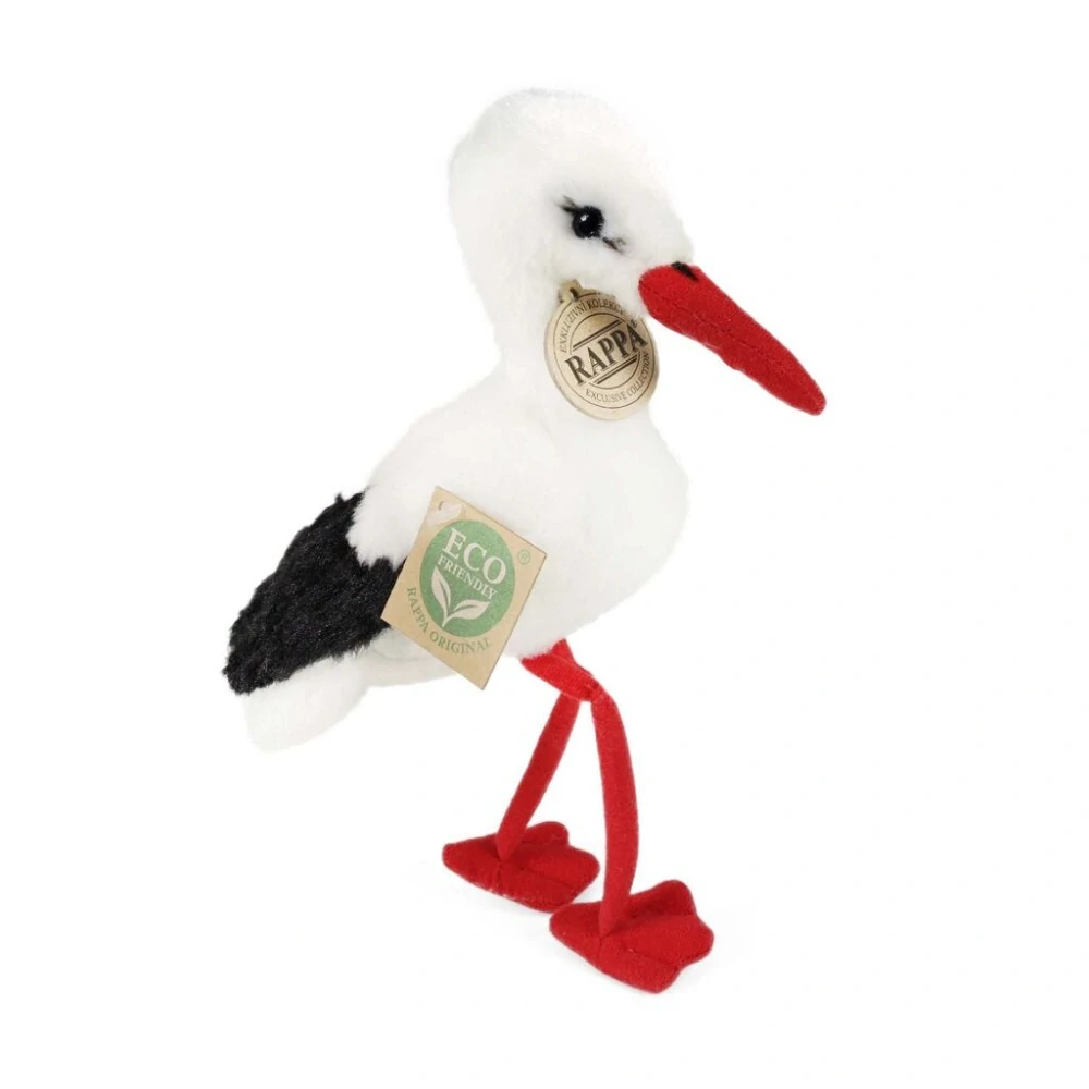 Rappa Plyšový čáp 14 cm ECO-FRIENDLY
