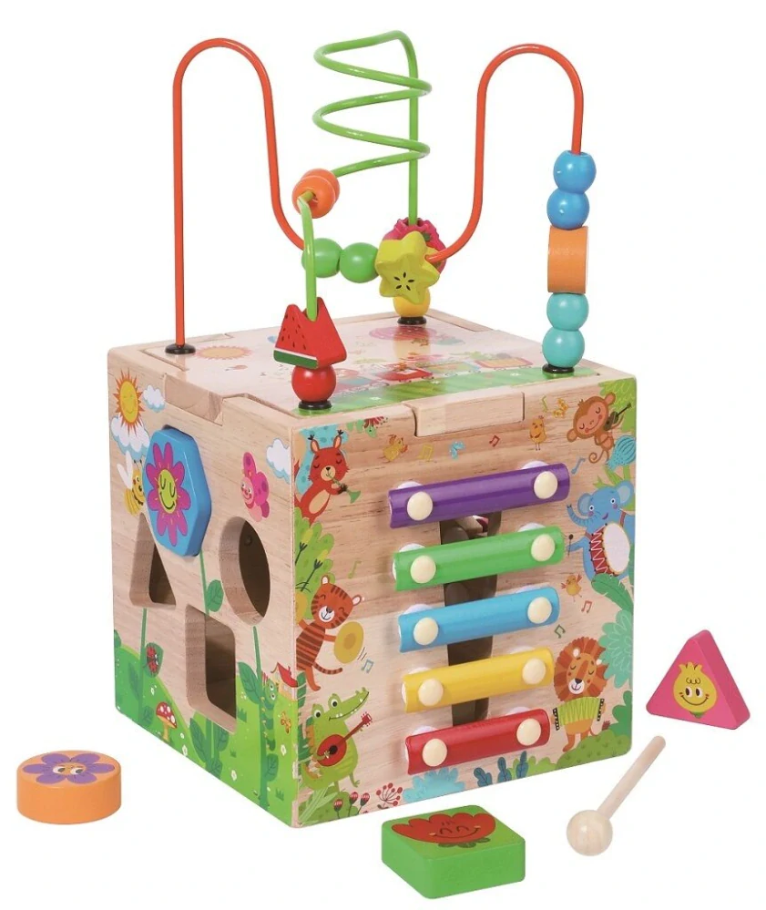 2Kids Toys Motorická kostka s labyrintem Veselá zvířátka