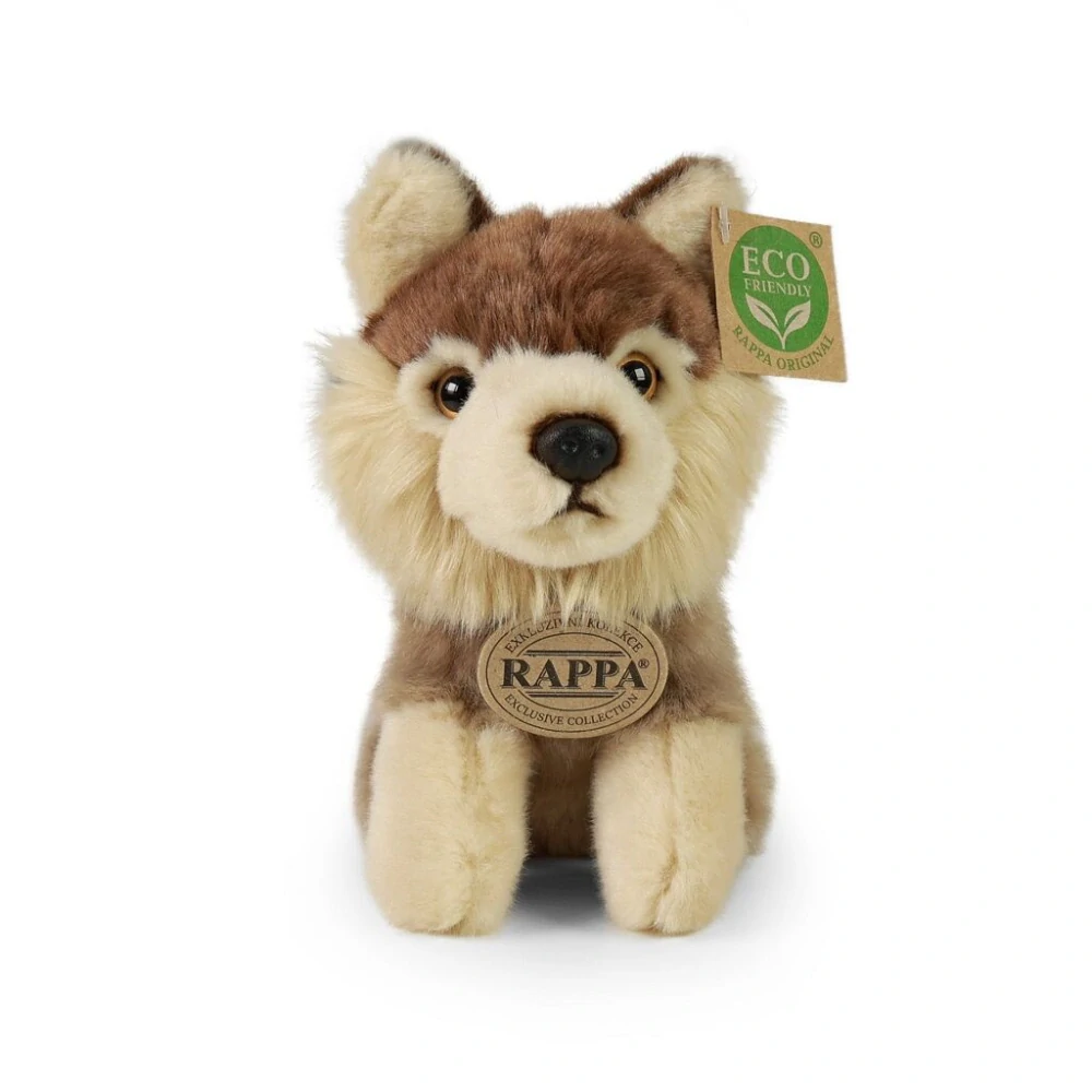 Rappa Plyšový vlk sedící 16 cm ECO-FRIENDLY