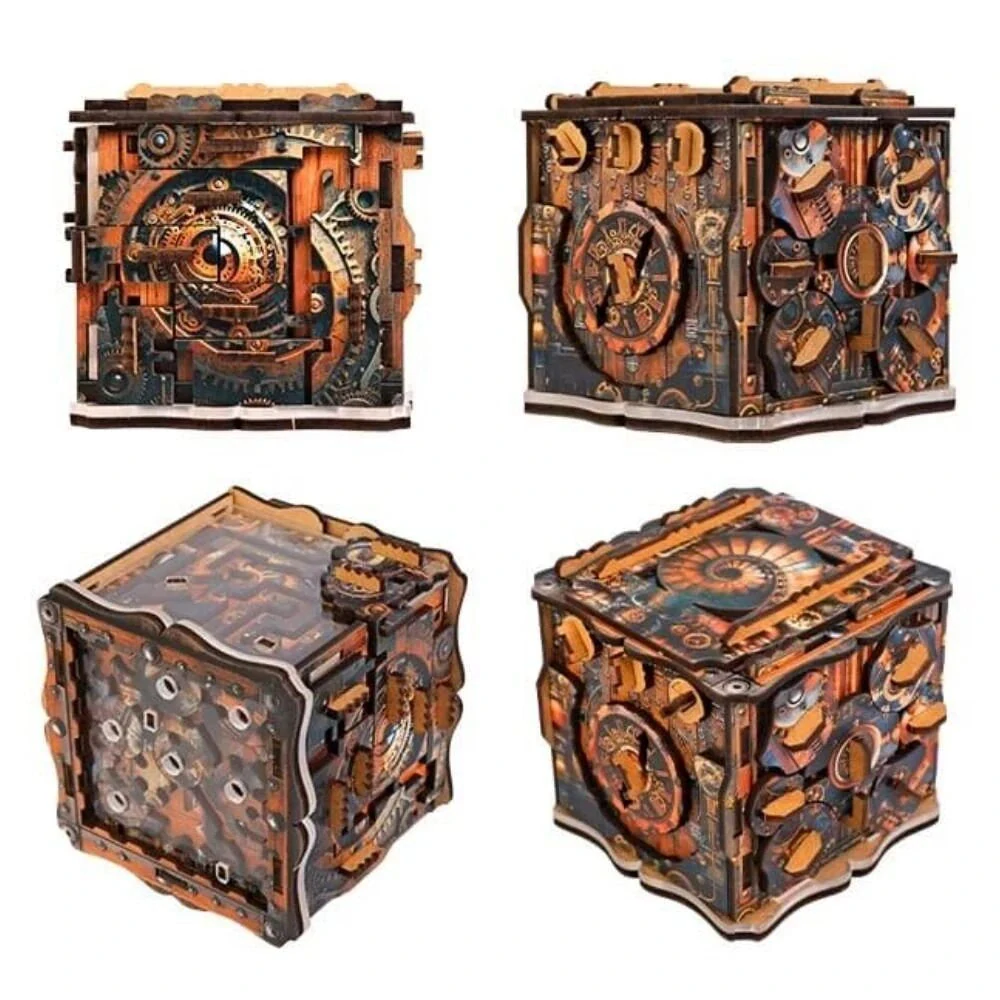 EscapeWelt Dřevěný hlavolam iQube Dark Box
