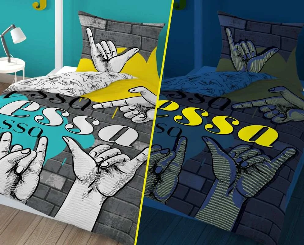 DETEXPOL Povlečení Essa svítící  Bavlna, 140/200, 70/80 cm