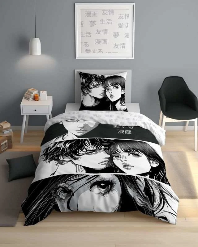DETEXPOL Povlečení Anime Manga svítící Bavlna, 140/200, 70/80 cm
