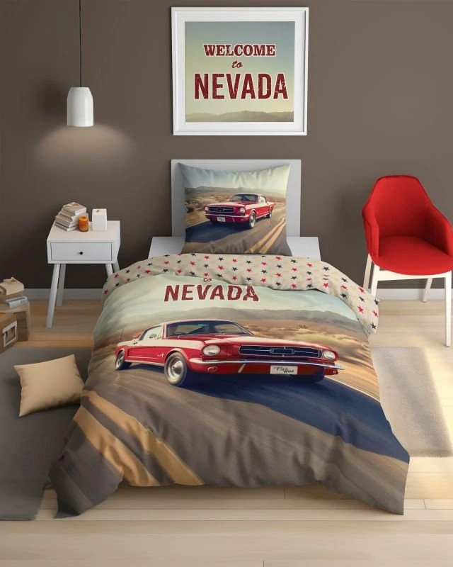 DETEXPOL Povlečení Mustang svítící  Bavlna, 140/200, 70/80 cm