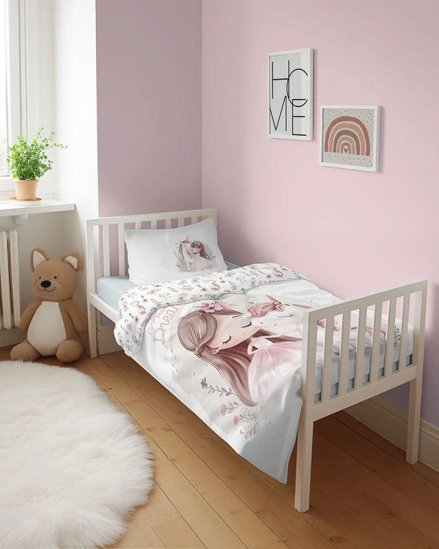 DETEXPOL Povlečení do postýlky Jednorožec dream B Bavlna, 100/135, 40/60 cm