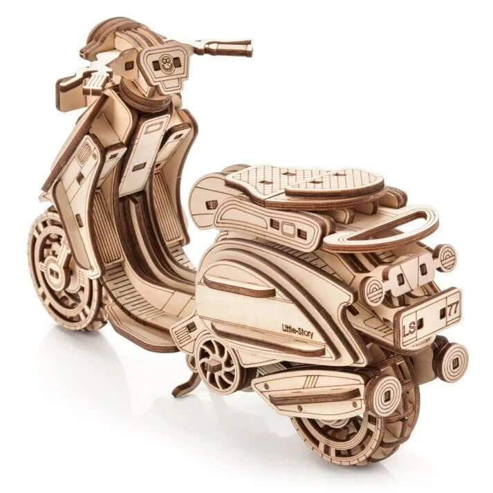 Little Story 3D dřevěná skládačka Sting Scooter