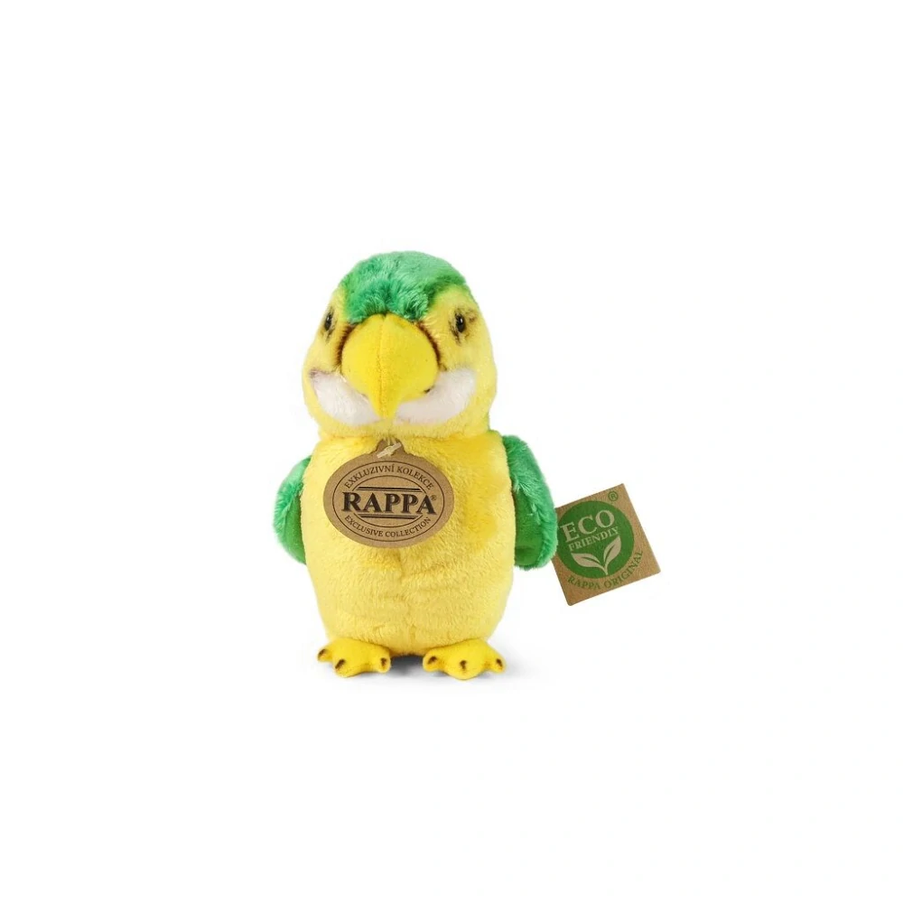 Rappa Plyšový papoušek zelený 15 cm ECO-FRIENDLY