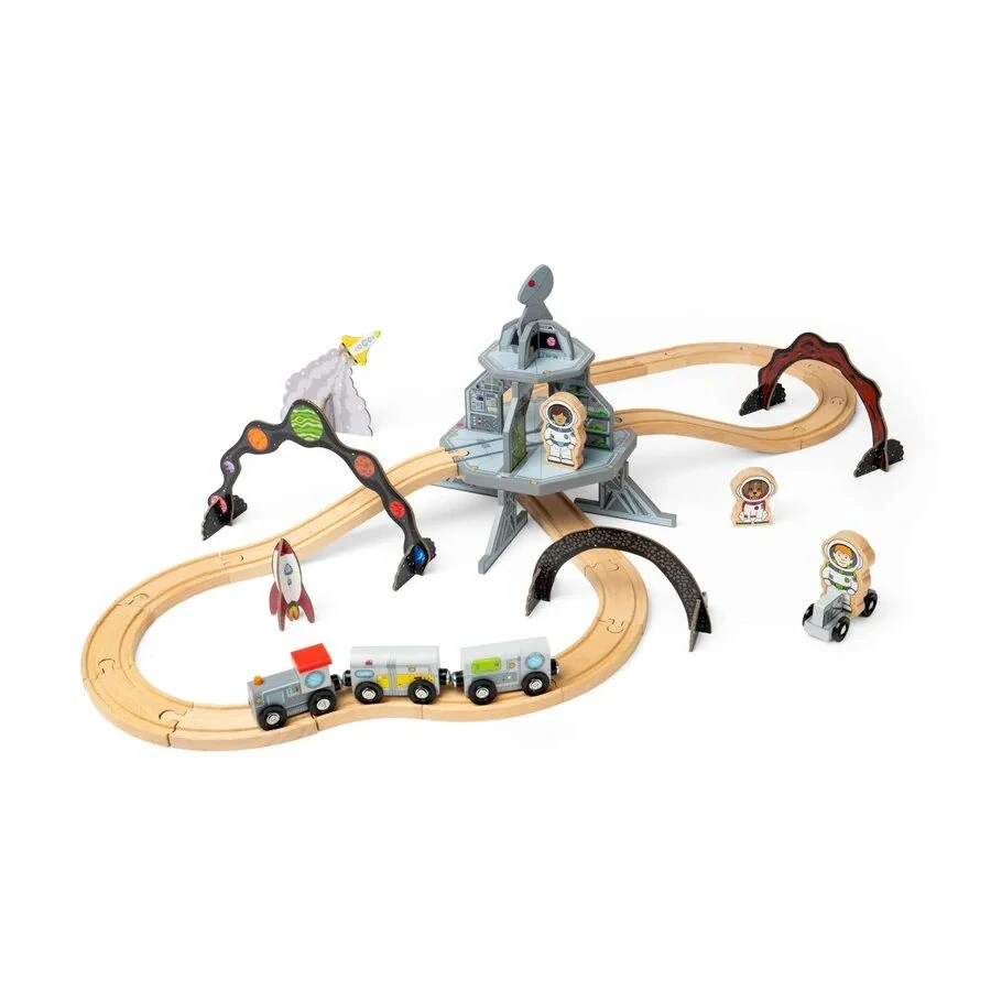 Bigjigs Rail Dřevěná vesmírná vláčkodráha