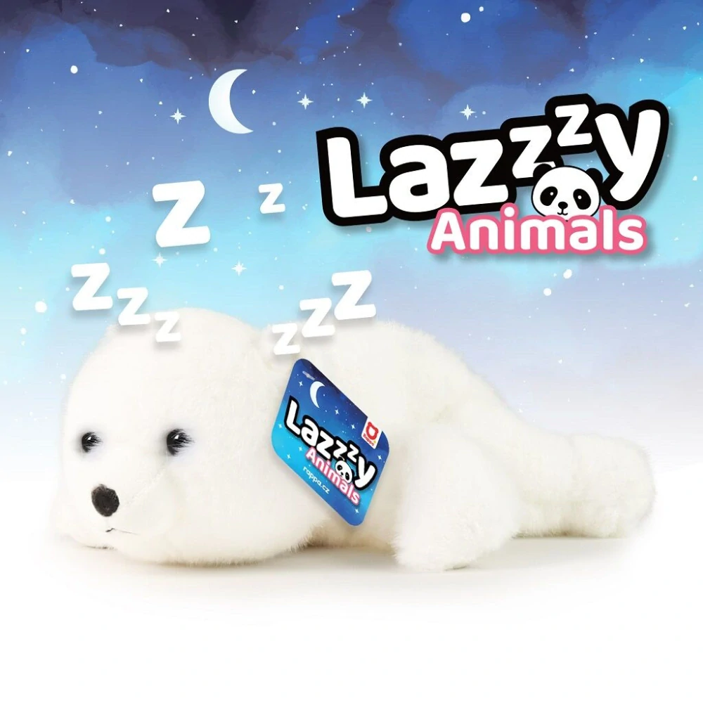 Rappa Plyšový medvěd bílý 29 cm Lazy Animals